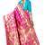 Pink woven poly cotton saree with blouse