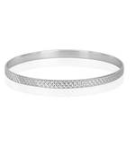 White metallic bangles and bracelets