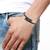 Rope mesh macho black 316l surgical stainless steel free size cuff kada bangle bracelet for men