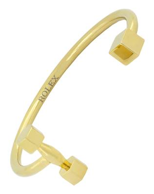 Dumbell barbell 18k gold plated 316l surgical stainless steel free size cuff kada bangle bracelet men 1