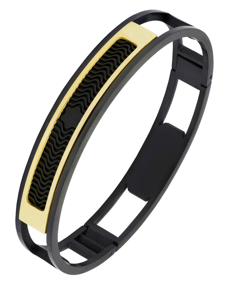 German designer 18k gold black plated 316l surgical stainless