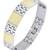 Glossy two tone 18k gold plated 316l surgical stainless steel chain bracelet for boys men