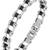Bike motor cycle chain black accents silver plated 316l surgical stainless steel bracelet for men