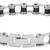Bike motor cycle chain black accents silver plated 316l surgical stainless steel bracelet for men