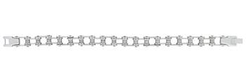 Bike motor cycle chain silver plated 316l surgical stainless steel bracelet for boys men 3