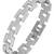 Geometric links glossy matte daily wear 316l surgical stainless steel bracelet for boys men