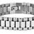 Watch style glossy silver plated 316l surgical stainless steel bracelet for boys men