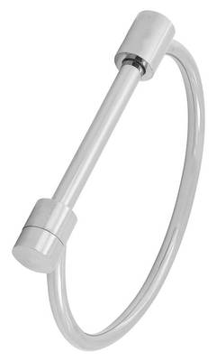 D shape bar horse show handcuff shackle stainless steel rhodium plated openable bangle for men 1