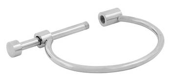 D shape bar horse show handcuff shackle stainless steel rhodium plated openable bangle for men 2
