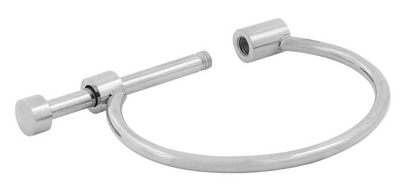 D shape bar horse show handcuff shackle stainless steel rhodium plated openable bangle for men