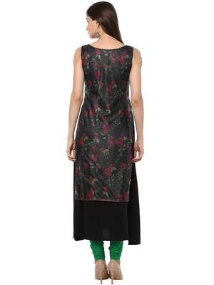 Black printed crepe stitched kurtas-and-kurtis 3
