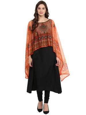 Black printed crepe stitched kurtas-and-kurtis 1