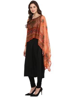 Black printed crepe stitched kurtas-and-kurtis 4
