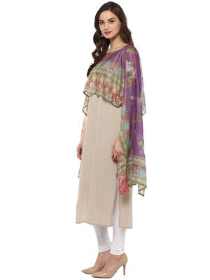 Multicolor printed crepe stitched kurtas-and-kurtis 4