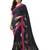 Black printed georgette saree with blouse