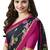 Black printed georgette saree with blouse