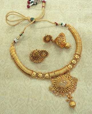 Copper antique rajwadi style golden 