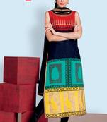 multicolor stitched taffeta silk stitched kurti