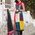 multicolor stitched taffeta silk stitched kurti