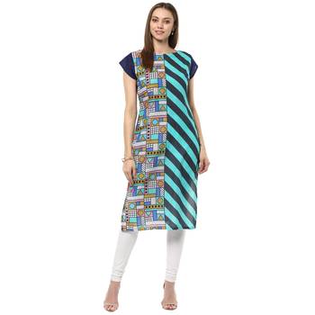 multicolor stitched cotton stitched kurti 1