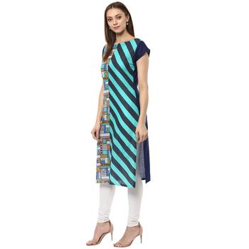 multicolor stitched cotton stitched kurti 3