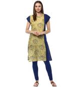 blue stitched cotton stitched kurti