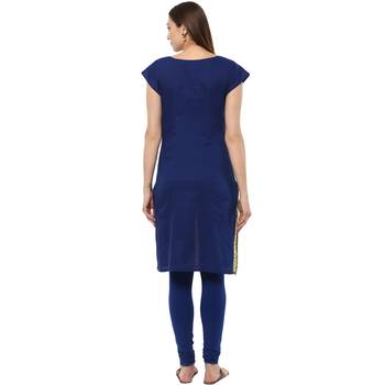 blue stitched cotton stitched kurti 2