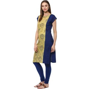 blue stitched cotton stitched kurti 3