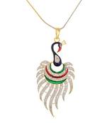 stylish American diamond Pendant set with earrings