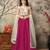 Hot pink embroidered taffeta salwar with dupatta