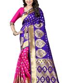 Blue Banarasi Saree With Blouse