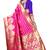 Pink Woven Banarasi Art Silk Saree With Blouse