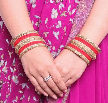 Golden Bracelet And Matte Finish Bangle Set For Women 2