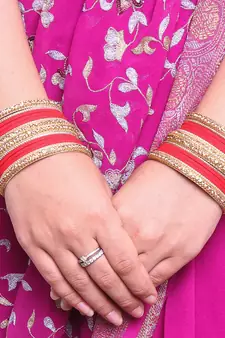 Golden Bracelet And Matte Finish Bangle Set For Women