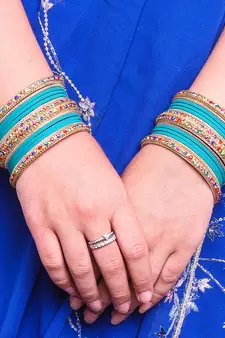 Golden Bracelet With Multi Coloured Stones And Matte Finish Bangle Set For Women
