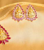 Gorgeous Cut Ruby Lakshmi Cz Chain Set