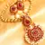 Beautiful Red Pearl Cluster Mango Necklace Set   