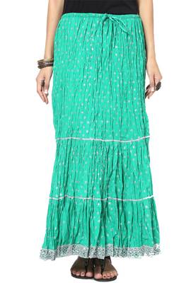 Aqua Green Cotton Skirt 3