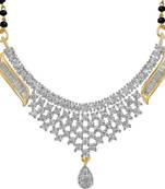 Silver american diamonds mangalsutra