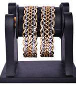 Gold Plated Bangle Set for Party Wear