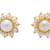 Beautiful Daily Wear Stone Studded Sun Tops/Earrings/Studs (Pearl)   Pce1033