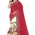 Red Embroidered Georgette Saree With Blouse