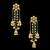 Golden beige traditional rajwadi dangle and drop earrings jewellery for women