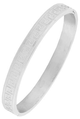 Italian designer silver 316l surgical stainless steel openable free size kada bangle bracelet men 1