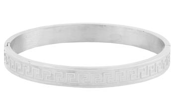 Italian designer silver 316l surgical stainless steel openable free size kada bangle bracelet men 2