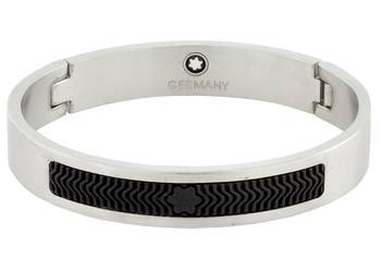 German luxury designer silver black 316l surgical stainless steel kada bangle bracelet for men 4
