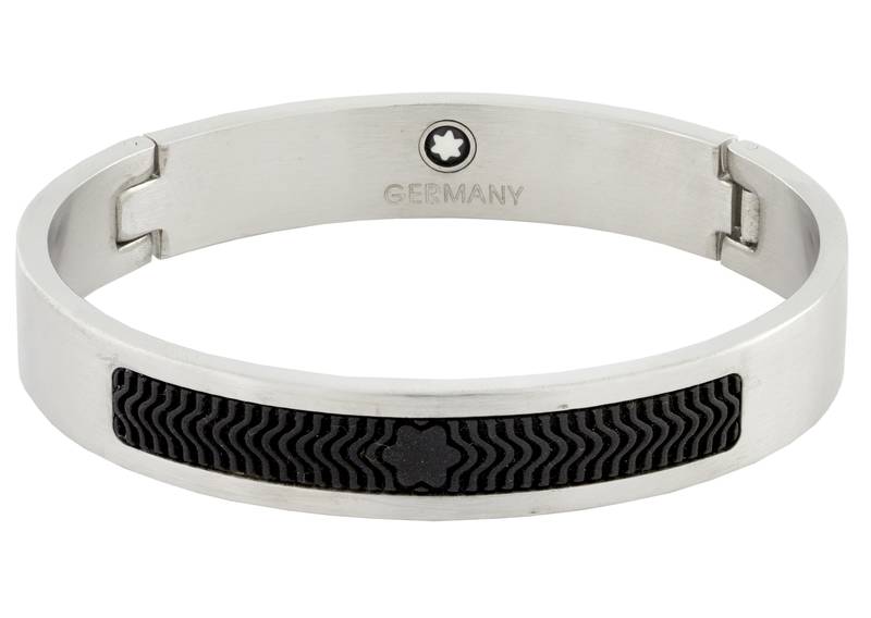 German luxury designer silver black 316l surgical stainless steel kada bangle bracelet for men