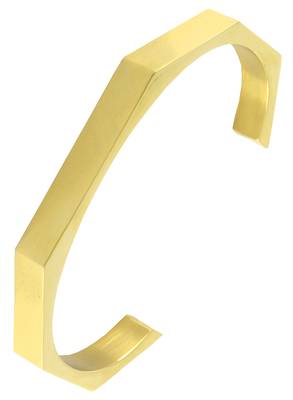 Handcuff 18k gold plated 316l surgical stainless steel cuff kada bangle bracelet for men 1