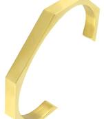 Handcuff 18k gold plated 316l surgical stainless steel cuff kada bangle bracelet for men