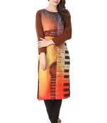 Maroon  American Crepe stitched kurti